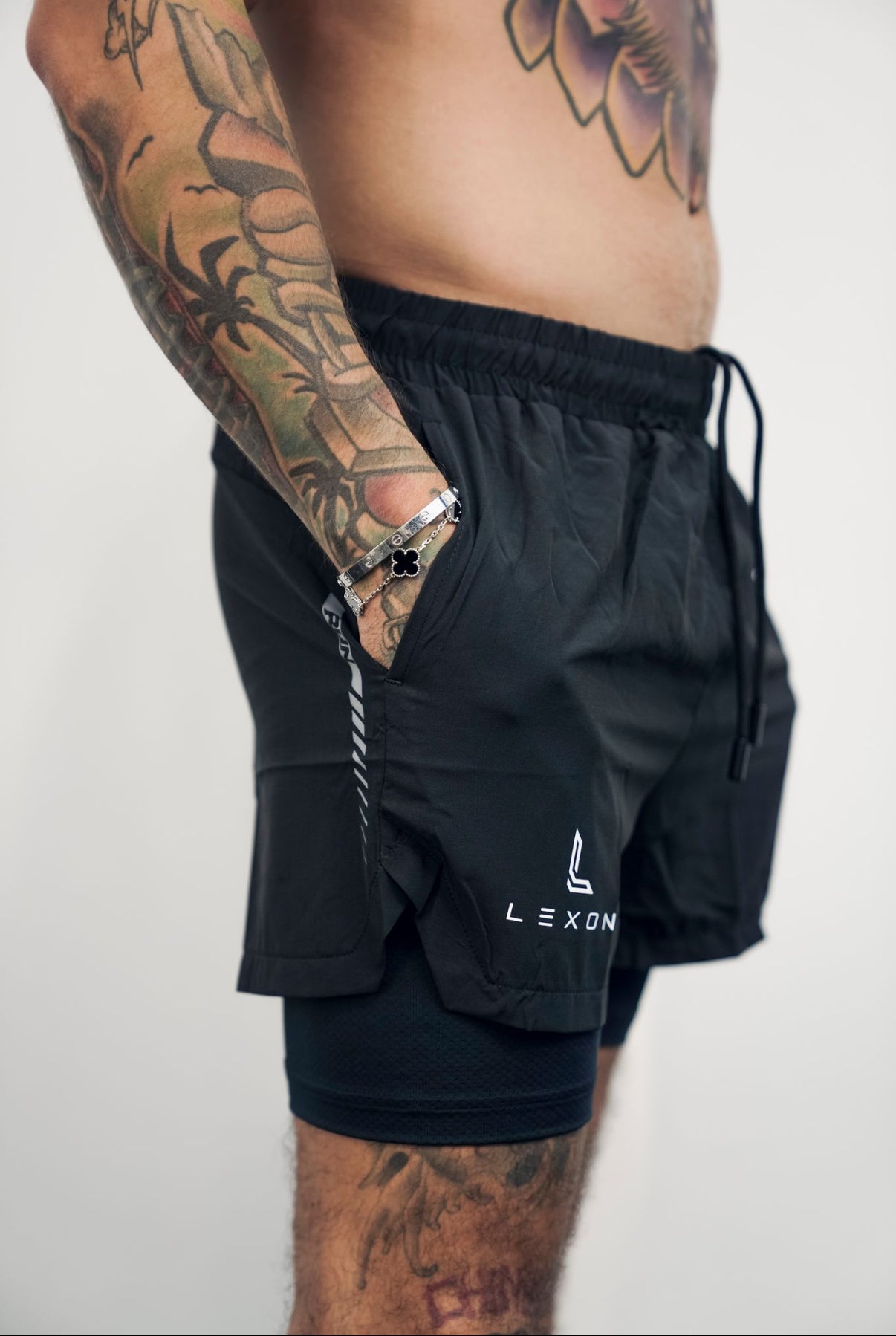 Running double layer shorts 6”